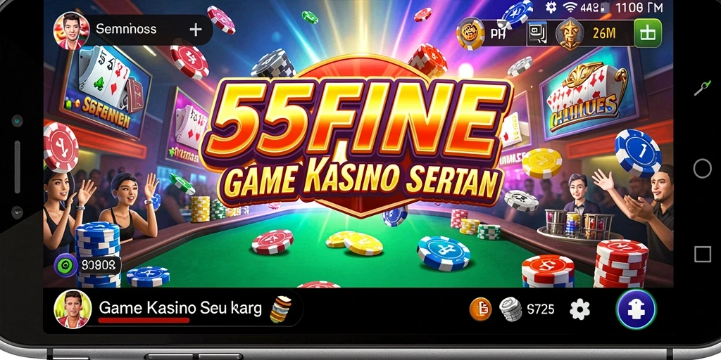 Tampilan gameplay menarik dari 55FIVE dengan berbagai permainan Kasino.
