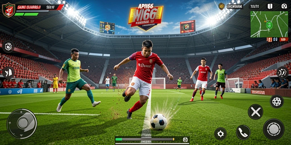 Tampilan menarik dan seru dari gameplay olahraga API66.