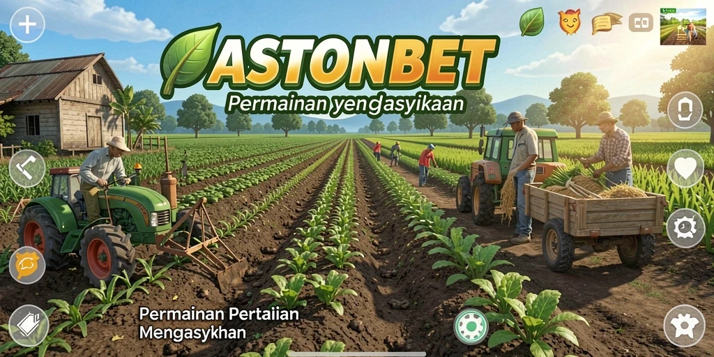 Tangkapan layar menunjukkan gameplay seru di ASTONBET dengan kebun yang hijau.