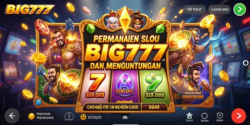 Tampilan gameplay Slot yang menarik dan interaktif di BIG777.