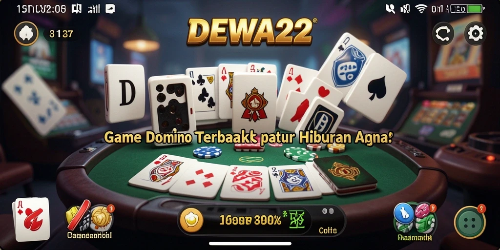 Tampilan seru gameplay Domino di DEWA22.