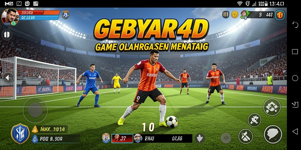 Tampilan gameplay GEBYAR4D yang seru di lapangan.