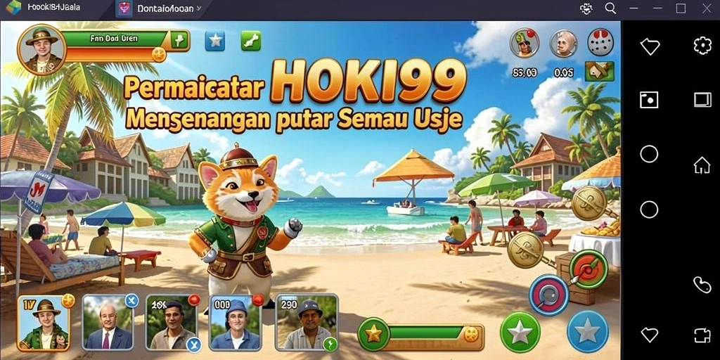 Tampilan gameplay HOKI99 yang menarik dan penuh warna.