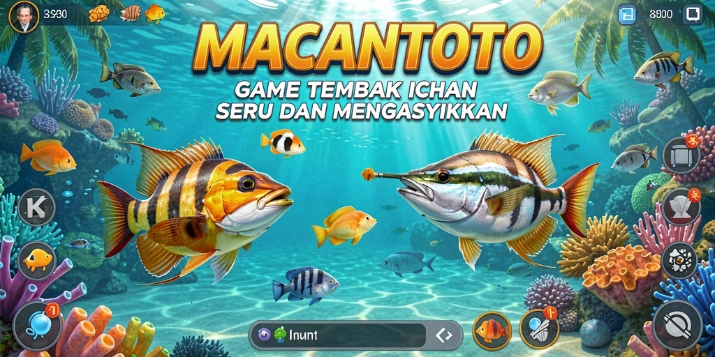Tangkapan layar menunjukkan aksi Tembak Ikan dalam MACANTOTO.