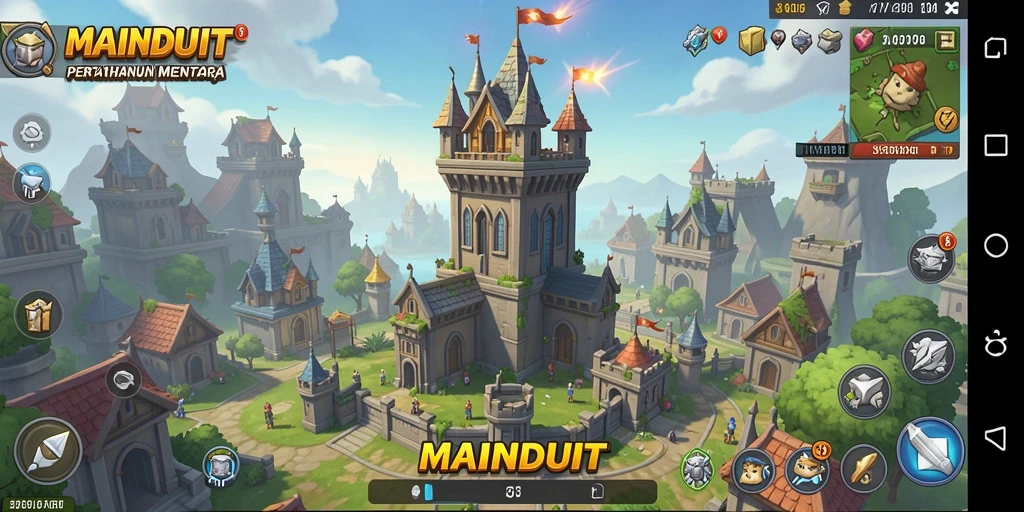 Tampilan gameplay seru dari game Tower Defense MAINDUIT.