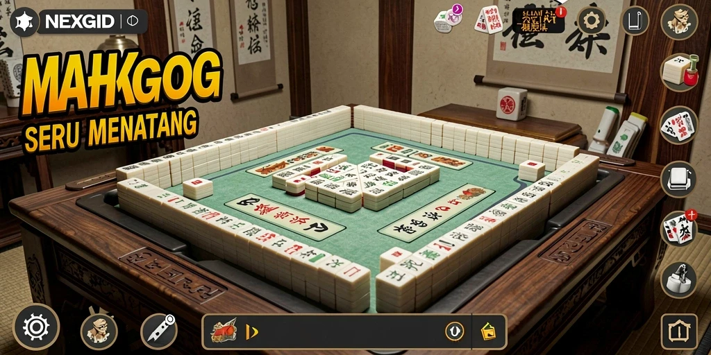 Tampilan gameplay NEXGID yang menarik dalam permainan Mahjong.