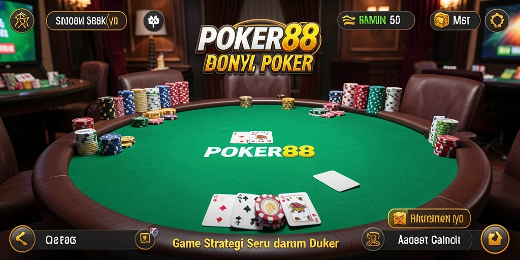 Screenshot gameplay POKER88 yang menarik dan mendebarkan.
