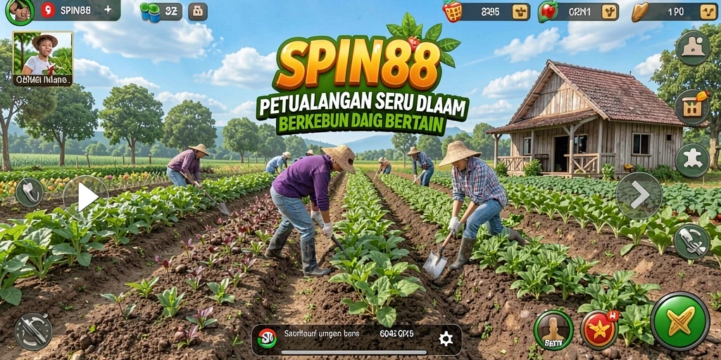 Gameplay seru dalam SPIN88 yang mengajak pemain berkebun.