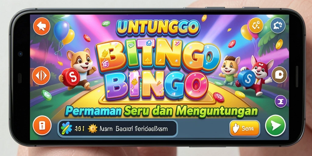 Screenshot utama UNTUNGGO menampilkan gameplay Bingo yang seru.