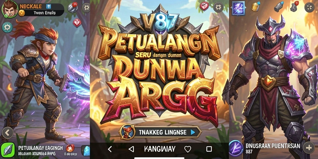 Tangkapan layar V87 menampilkan petualangan seru dalam gameplay ARPG.