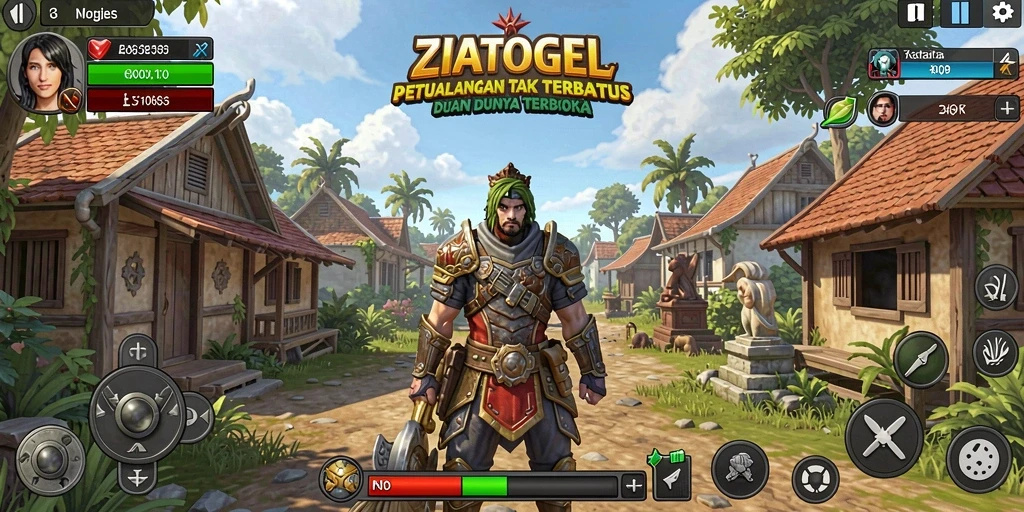 Screenshot menampilkan eksplorasi di dunia terbuka ZIATOGEL.